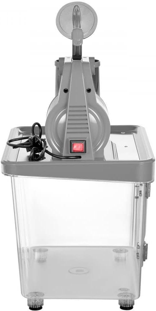 Commercial Electric Snow Cone Machine - Dual Blades, Safety On/Off Switch - 440LBS/H, ETL Approved 300W Stainless Steel Shaved Ice Machine - Perfect for Summer Parties, Events, and Concessions