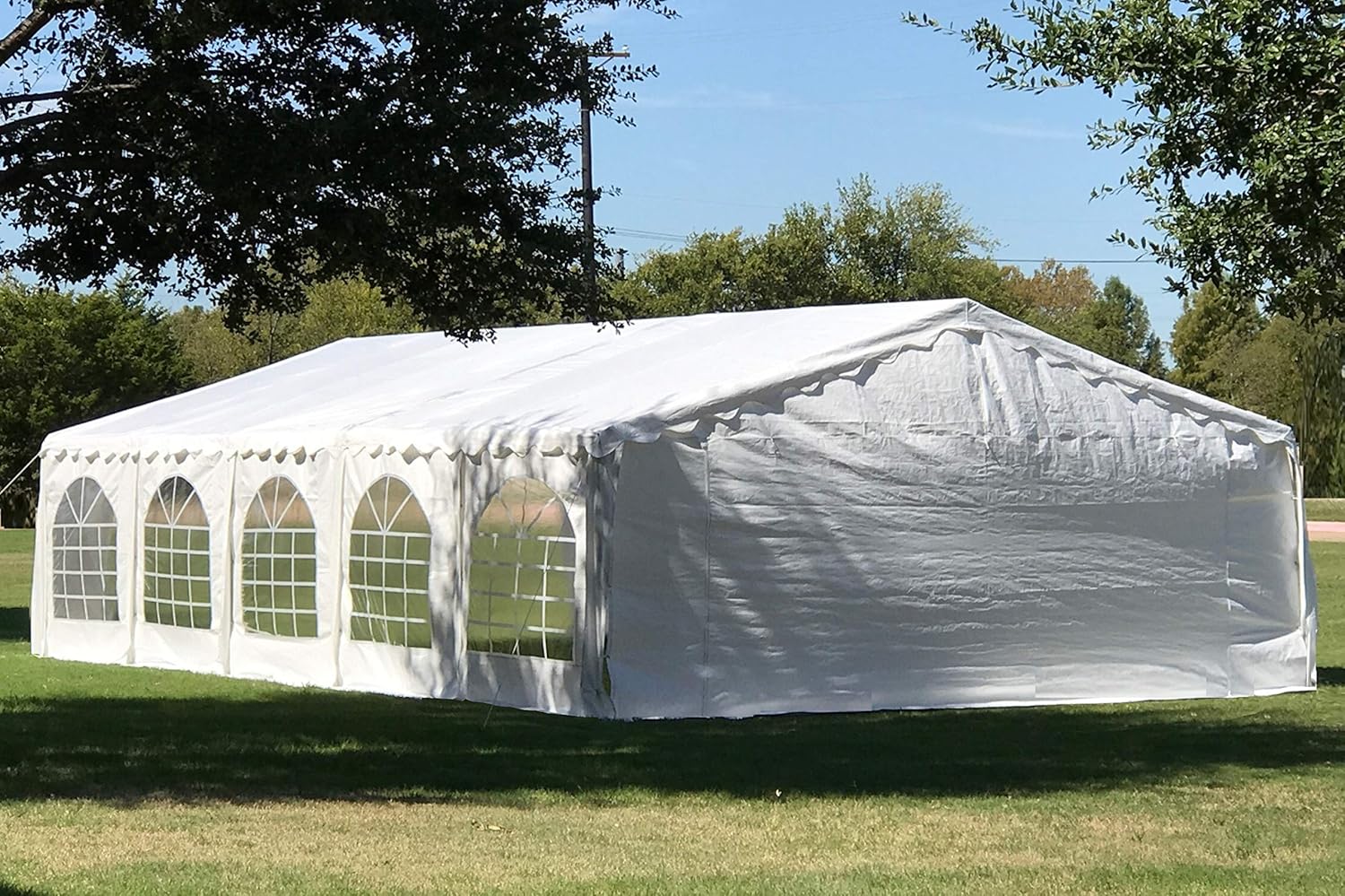 Delta 32'x20' Budget PE Tents for Parties, Large Outdoor Canopy Carpas para Fiestas, Big Wedding Party Event Tent with Waterproof Top & Removable Sidewalls for Patio Outdoor Garden Events