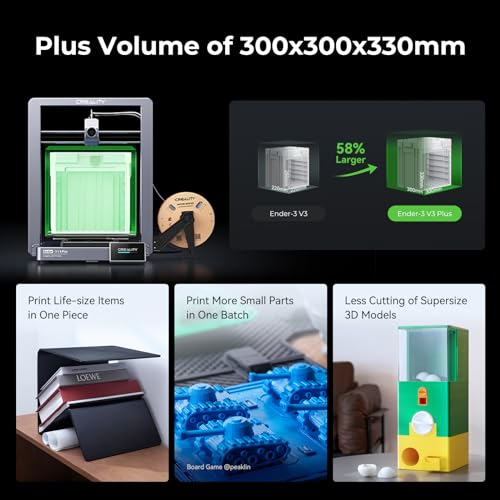 Creality Ender 3 V3 SE 3D Printer, Max Speed 250mm/s Faster Printing Upgrade CR Touch Auto Leveling Sprite Direct Drive Extruder Dual Z-Axis Ender 3D Printers, Printing Size 8.66x8.66x9.84 inch