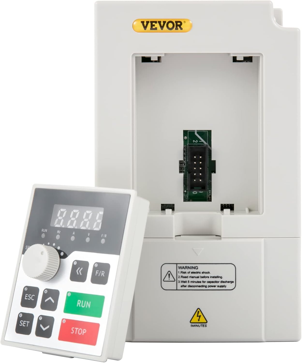 VEVOR VFD 4KW 220V 5.5HP, 1 or 3 Phase Input, 3 Phase Output Variable Frequency Drive, AC 17A 0~1000HZ CNC Motor Inverter Converter for Motor Speed (RS485)