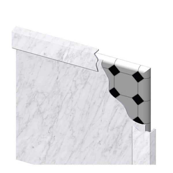 FlexStone 3 x 96 Remodel Trim with 2 Lip FLXSG3296BM