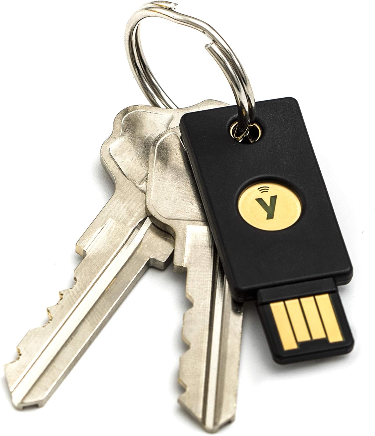 Yubico - YubiKey 5 NFC - Two Factor Authentication USB and NFC Security Key, Fits USB-A Ports and Works with Supported NFC Mobile Devices - Protect Your Online Accounts with More Than a Password