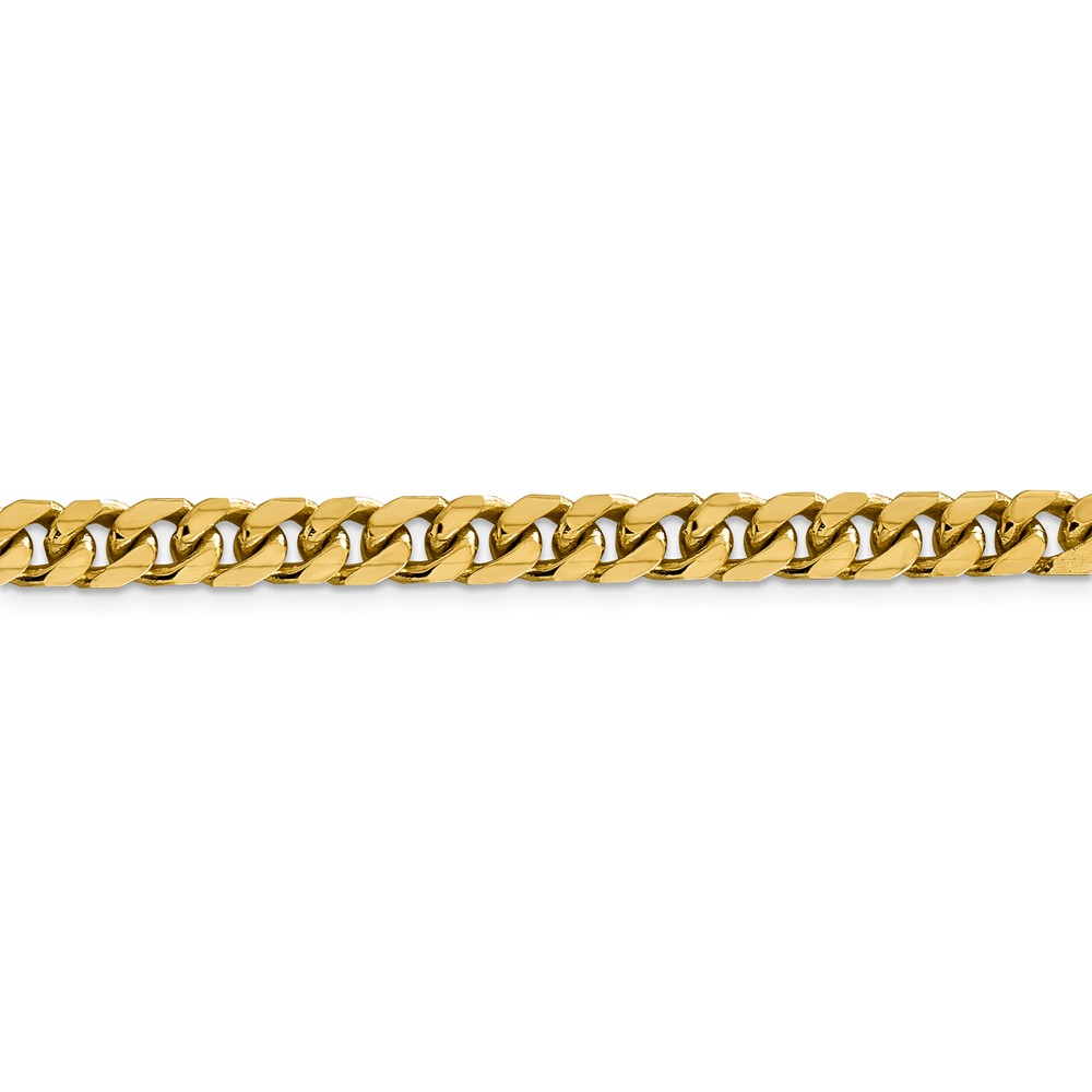 Real 14kt Yellow Gold 6.25mm Solid Miami Cuban Chain; 20 inch; Lobster Clasp; for Adults and Teens; for Women and Men
