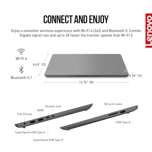 Lenovo IdeaPad 3 14 Laptop Computer, 14 Inch FHD Ultra Thin Lightweight College Students Notebook PC