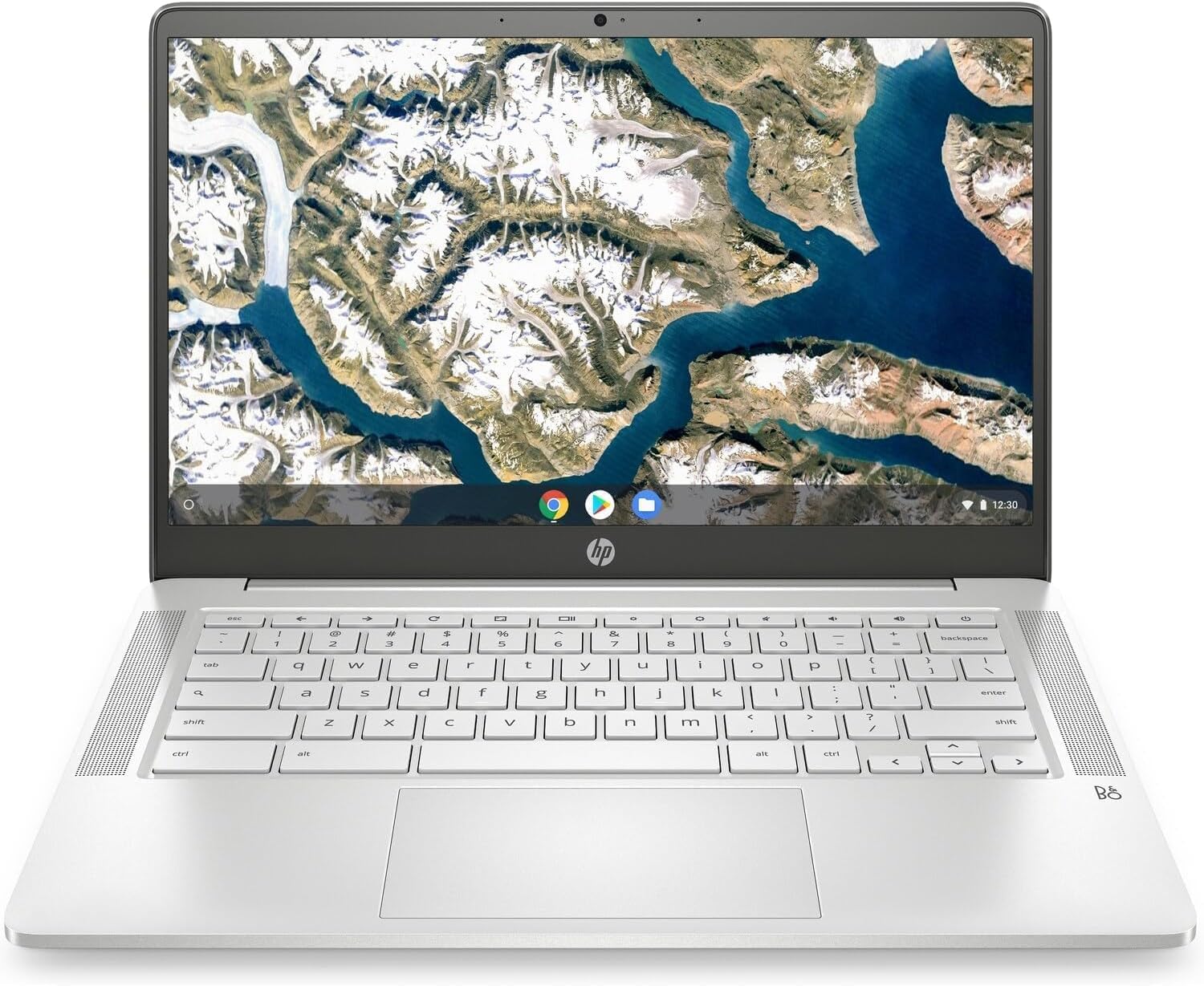 HP Chromebook 14a-na0010ca, 14-inch HD Laptop Intel Celeron N4000 4GB RAM 64GB eMMC USB-C, Wi-Fi & Bluetooth Built-in HD Camera Notebook, Small Computer PC, Google Chrome OS, Mineral Silver (Renewed)