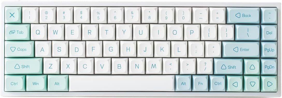 YUNZII KC68 Hot Swappable Mechanical Keyboard 68-Key Gaming Keyboard with Translucent ABS Keyboard Case, RGB Backlit for Mac/Win/Gamers (Gateron Blue Switch, Translucent Lavender)