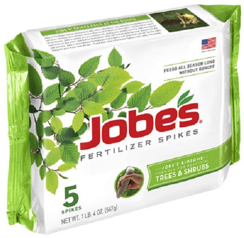 Jobe's 01000 5-Pack Of All Season Tree & Shrub Fertilizer Food Spikes - Quantity of 12