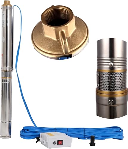 ZYIY SDM Submersible Pump Stainless Steel Outlet Pipe Deep Well Water Pump for Farm Irrigation, Home