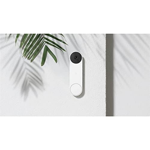 Google Nest Doorbell (Wired, 2nd Gen) - Wired Video Doorbell Camera - Doorbell Security Camera - Snow