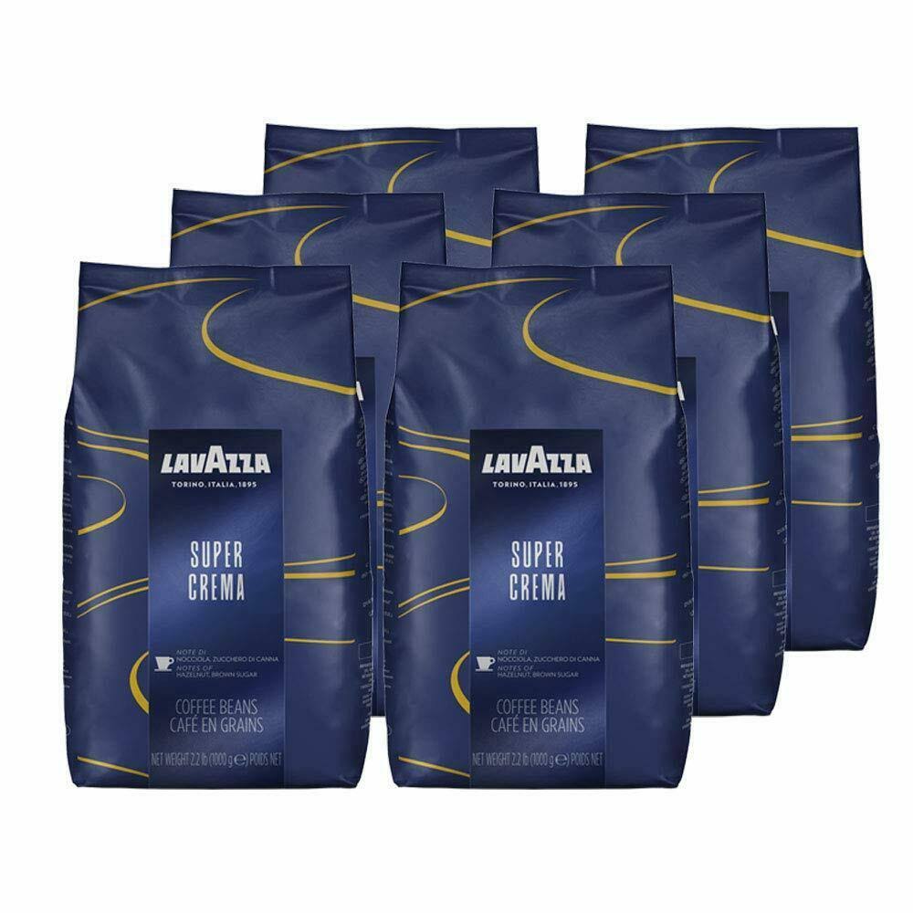 Lavazza Super Crema Whole Bean Coffee Blend, Medium Espresso Roast, 2.2 Pound