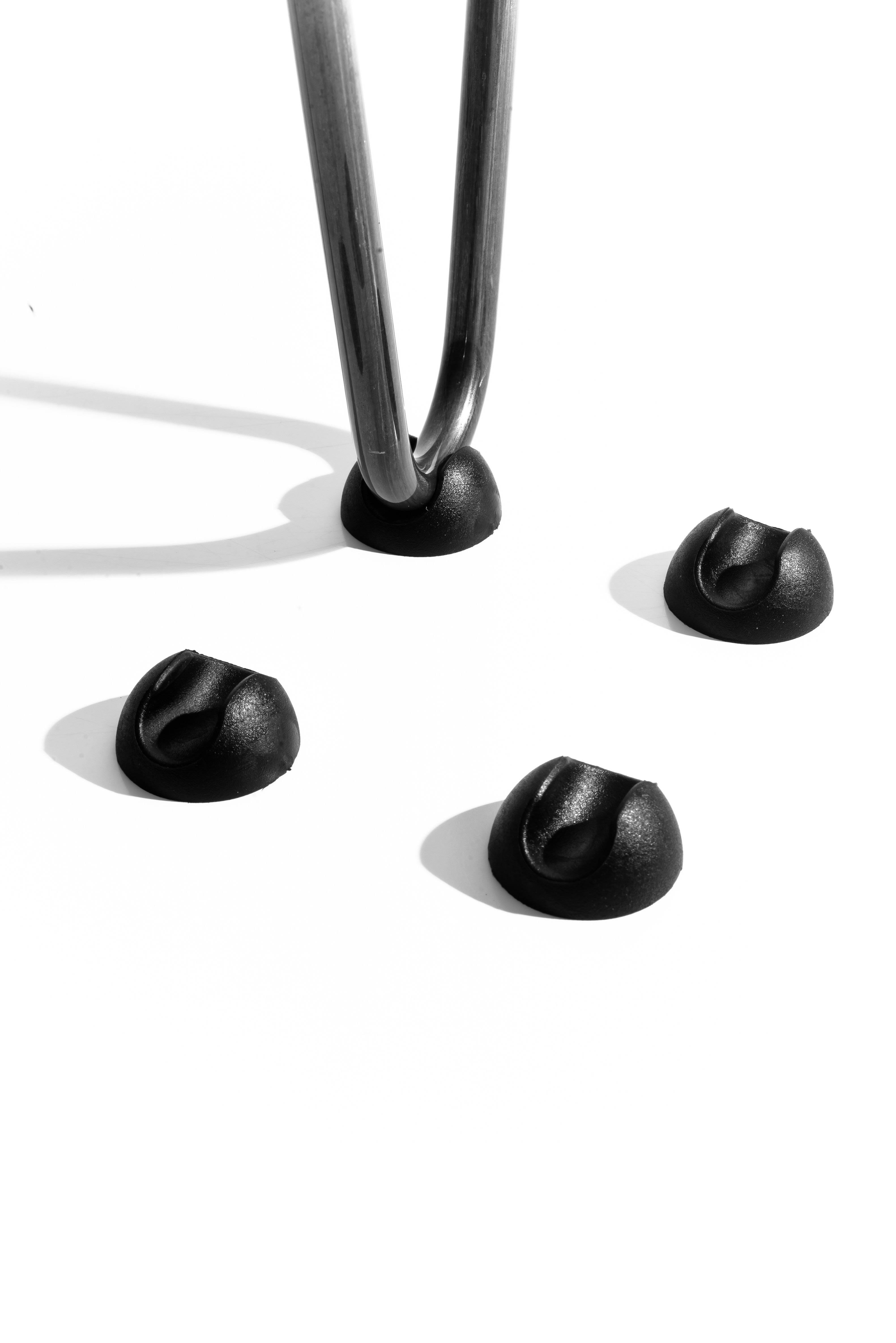 Hairpin Legs Set of 4, 3-Rod Design - Raw Steel, 7x22 / Raw Steel / 1/2x22