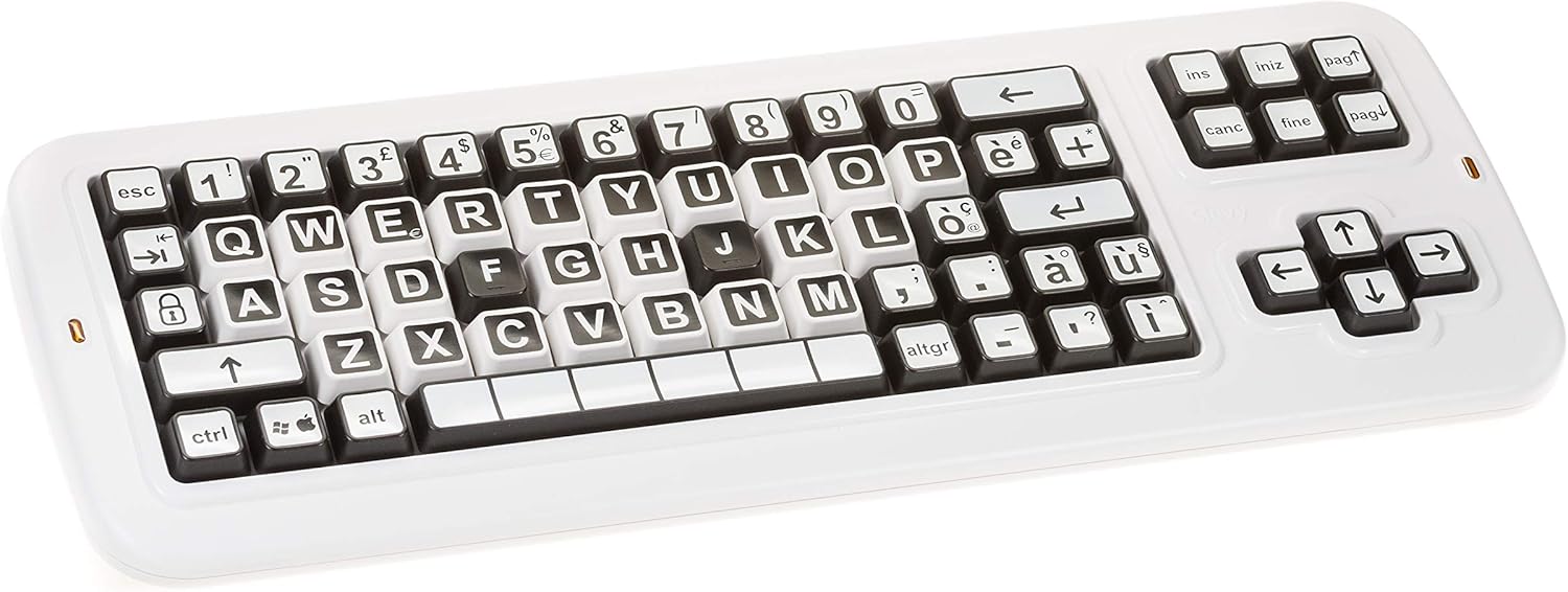 Clevy Color Coded US Computer Keyboard with Uppercase White Lettering - 102814