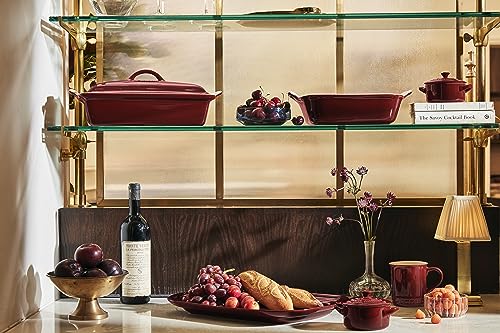 Le Creuset Stoneware Heritage Covered Rectangular Casserole, 4 qt. (12" x 9"), Rhone