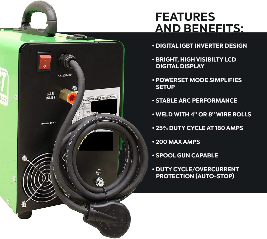 2020 Everlast Power-i-MIG 200E MIG Welder 180a 110/220v