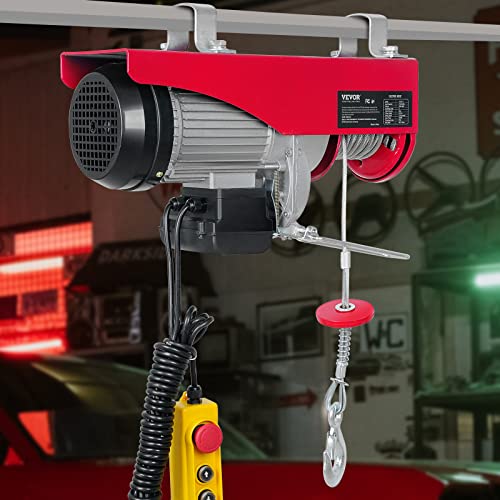 Happybuy 880 LBS Lift Electric Hoist, 110V Electric Hoist, Remote Control Electric Winch Overhead Crane Lift Electric Wire Hoist for Factories, Warehouses and Goods Lifting