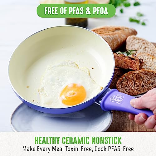 GreenLife Soft Grip Healthy Ceramic Nonstick 16 Piece Kitchen Cookware Pots
