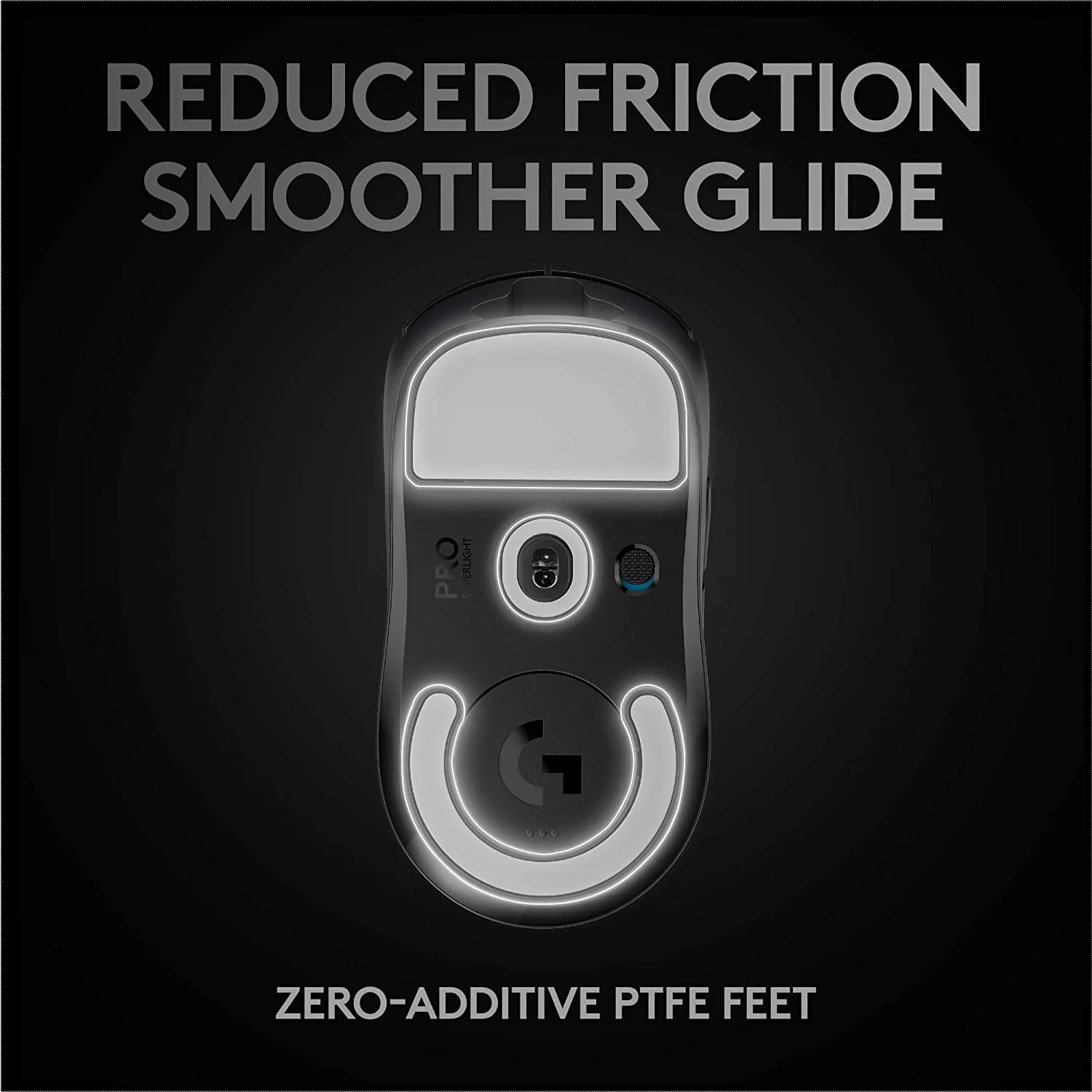 Logitech G PRO X SUPERLIGHT Wireless Gaming Mouse Ultra-Lightweight HERO 25K Sensor 25 600 DPI 5 Programmable Buttons Long Battery Life Compatible with PC / Mac - Black