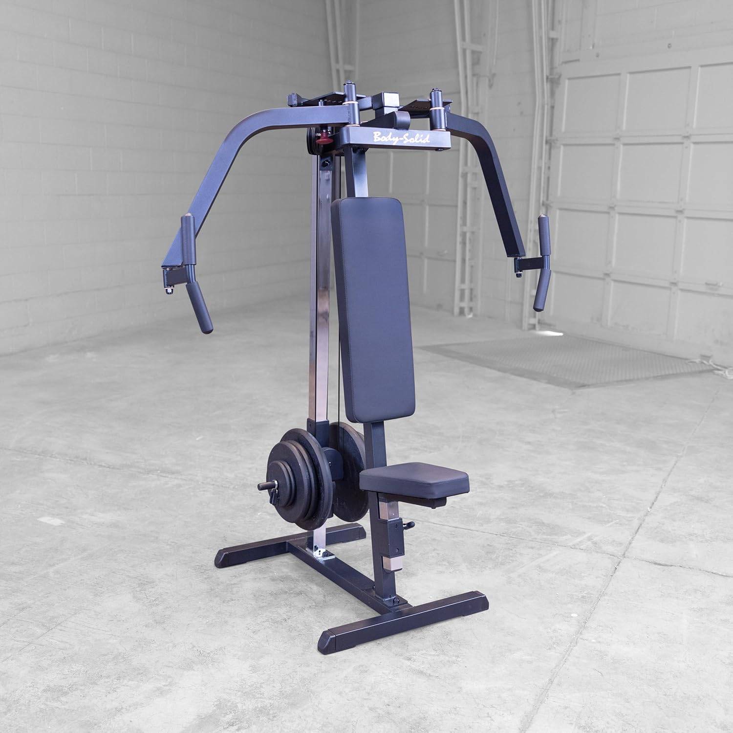 Body-Solid (GPM65B) Dual Function PEC Machine - Plate Loaded, Adjustable Chest, Back & Shoulder Workout Equipment