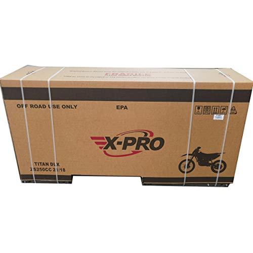 X-PRO Titan 250 DLX 250cc Dirt Bike with 5-Speed Manual Transmission, 21"/18" Wheels | All Lights, Electric/Kick Start, Zongshen Brand Engine