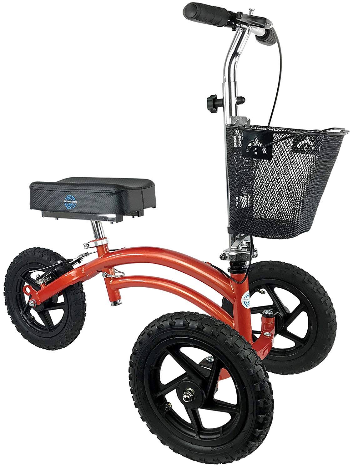 KneeRover All Terrain Steerable Knee Scooter Crutches Alternative in Canyon Orange