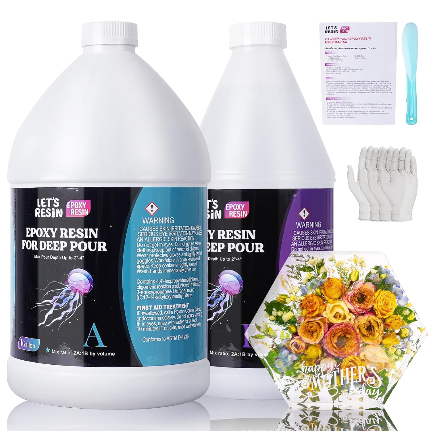 Bundle Set of 51oz Deep Pour Epoxy Resin and 1.5 Gallon Deep Pour Epoxy Resin