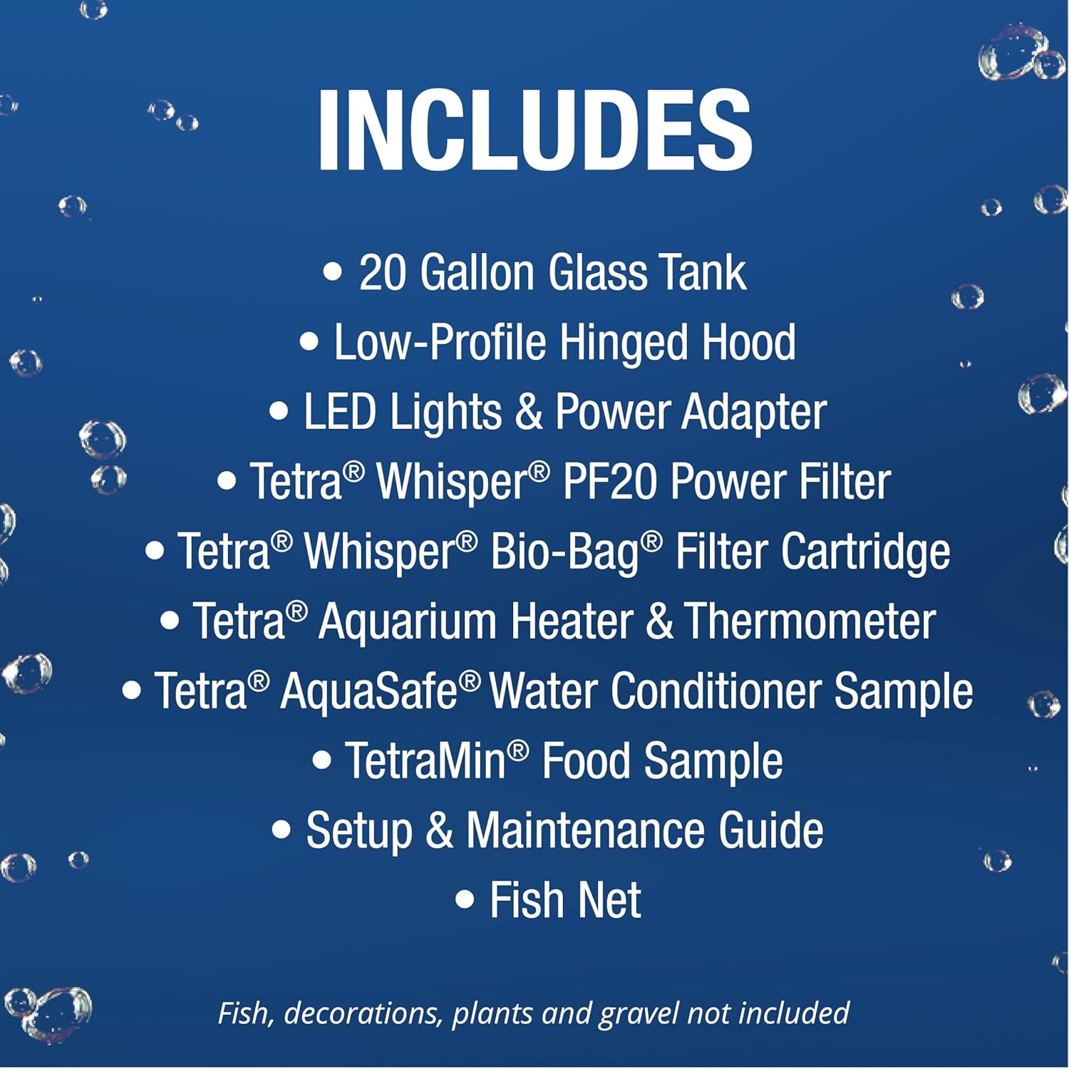 Tetra Aquarium, 20 Gallon, Complete Tropical Fish Tank Kit with LED Lighting for Freshwater Fish