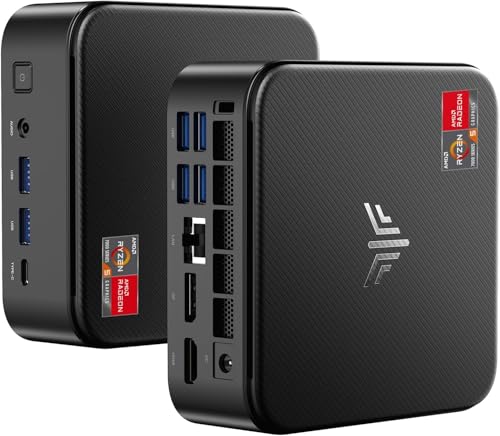KAMRUI Mini PC with AMD Ryzen 7 5825U, 16GB DDR4 512GB M.2 SSD Mini Computer, Mini Gaming PC with USB Type-C, Desktop Computer Supports Triple 4K Display, WiFi 6, BT 5.2