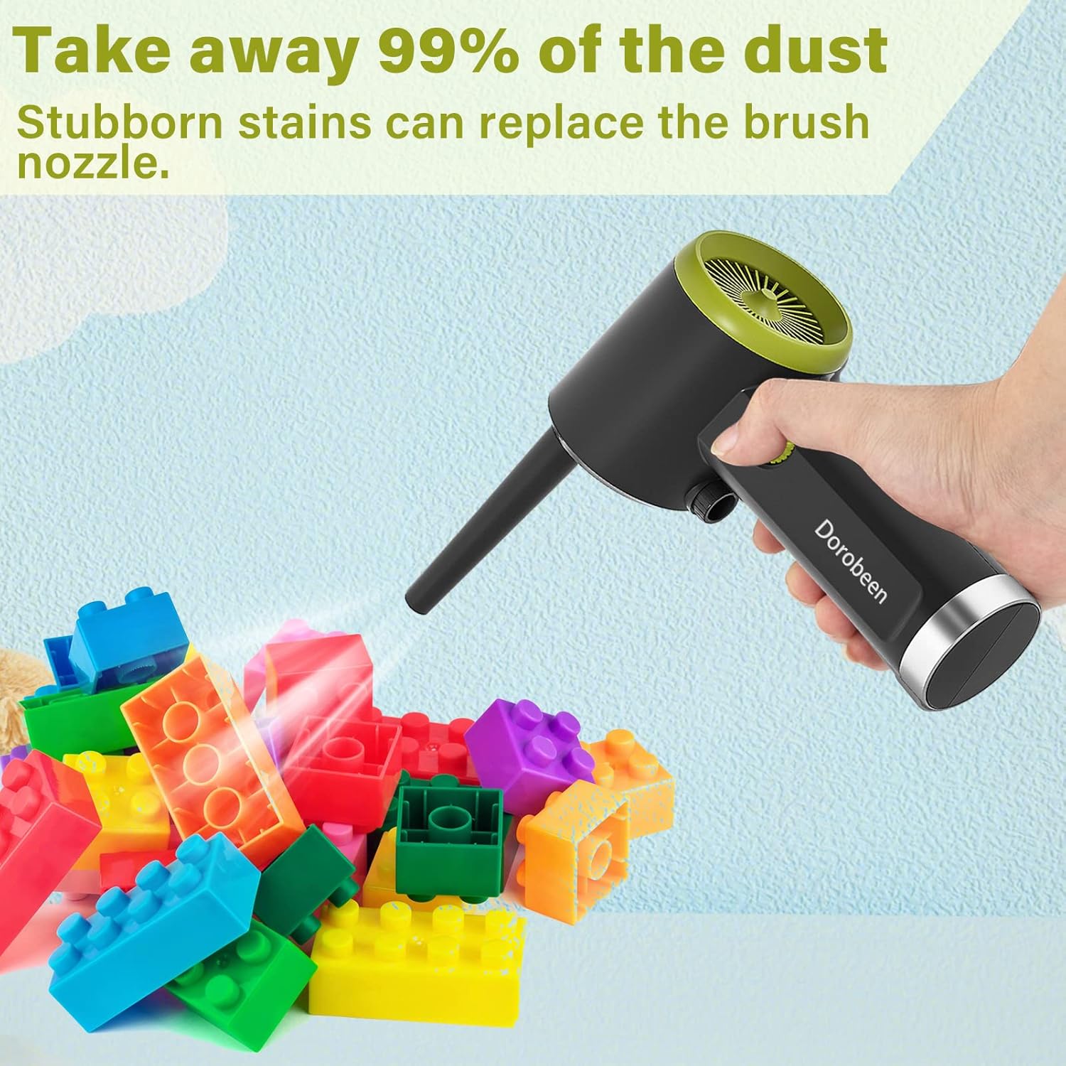 Cordless Air Duster, Blower & Vacuum 2 in 1, Compressed Air Duster, Portable Handheld Electronics Air Duster, Power 77000 RPM Motor, 10000 PA Suction, for Keyboard Car Computer Toys.