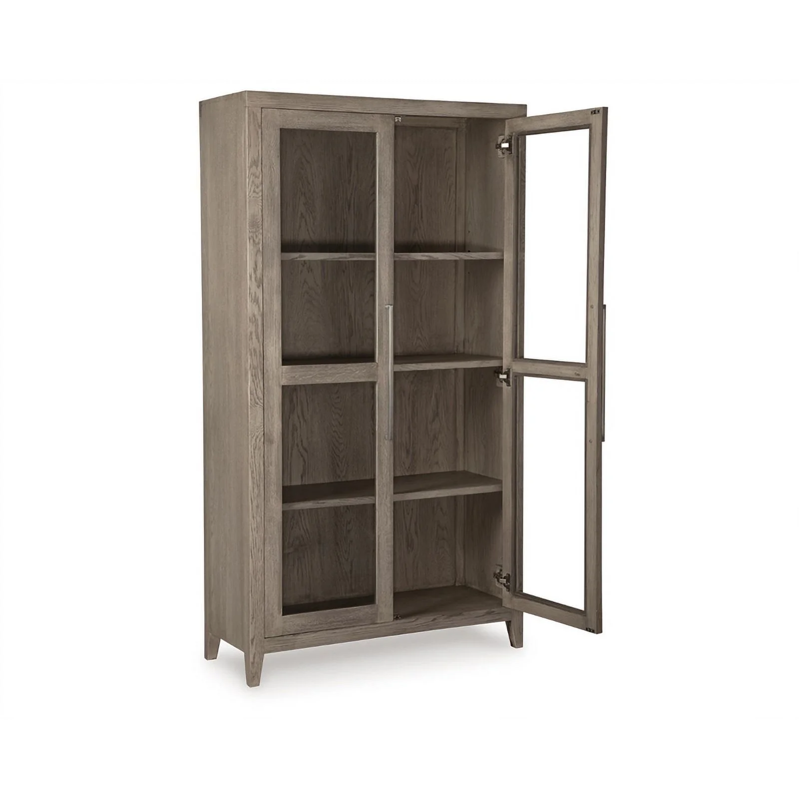 Ashley Furniture Dalenville 2-Door Wood Accent Cabinet in Antiqued Light Gray