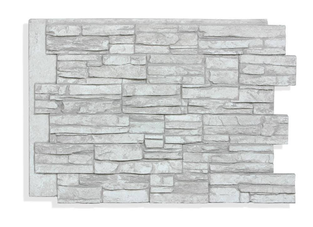 Antico Elements Faux Stone Panels 5.9-sq ft Glacier Faux Stone Veneer Panel | LAG-2436-GL