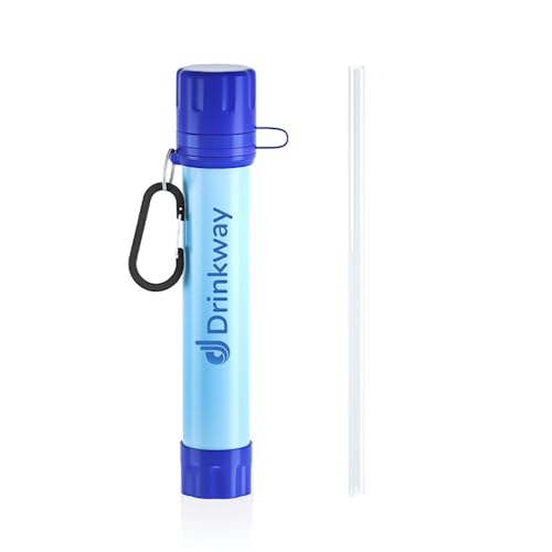 Portable Water Filter Water Purifier Portable Water Filter with Compass Emergency Lighting Camping Backpacking Travel Hiking Emergency Essentials 4000mAh USB Charging