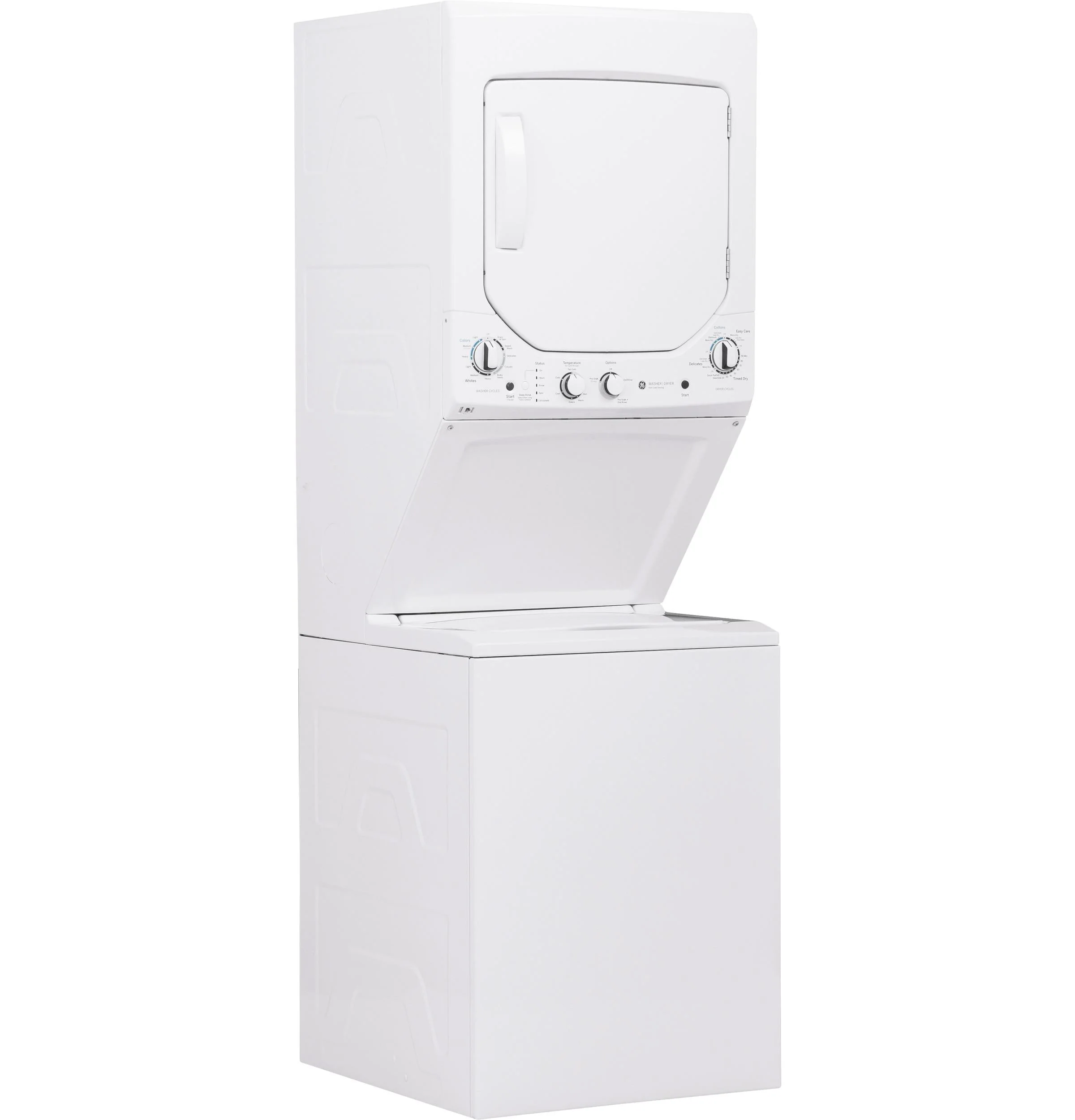 GE Unitized Spacemaker® 2.3 cu. ft. Capacity Washer with Stainless Steel Basket and 4.4 cu. ft. Capacity Electric Dryer