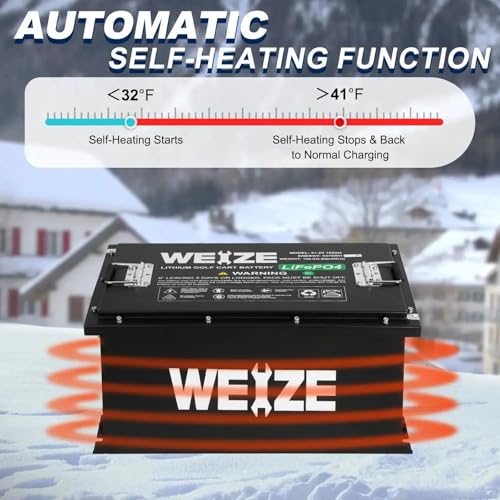 Weize 12V 100Ah TM LiFePO4 Lithium Battery, Built-in Smart BMS, Group 31 Deep Cycle Battery Perfect for Trolling Motor, RV, Solar, Marine, Overland/Van, and Off Grid Applications