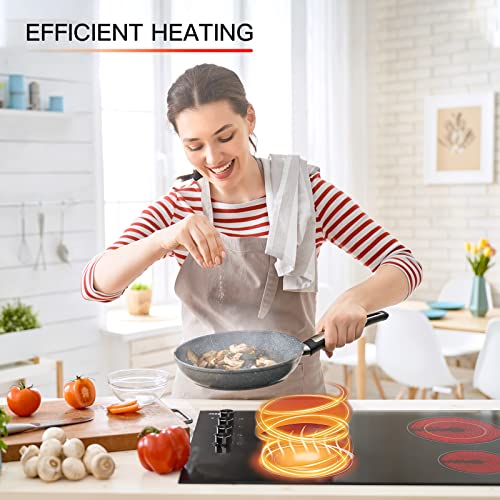 Electric Cooktop 30 inch Ceramic Stove 4 Burners Built-in Stove Top