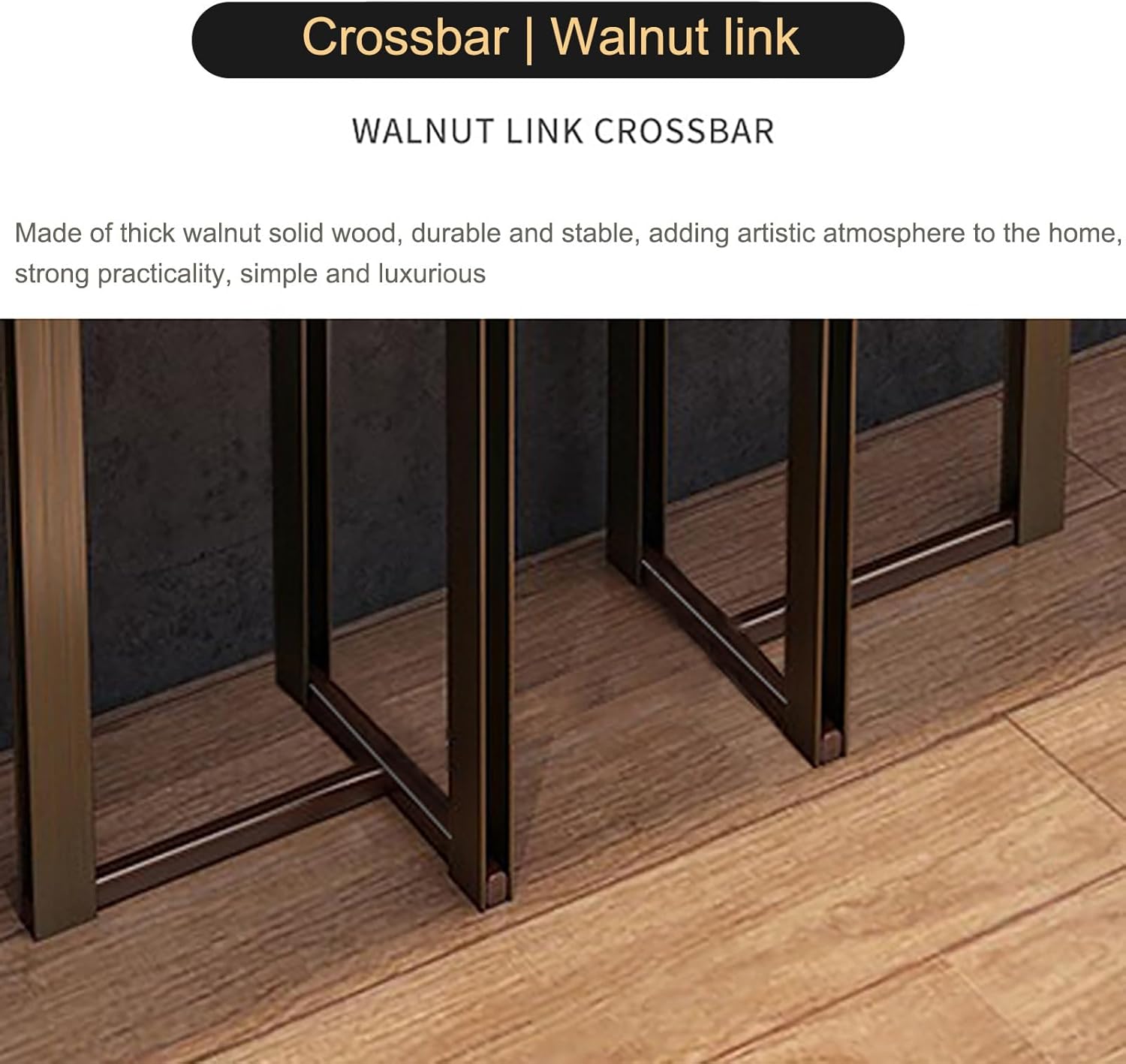 Modern Entryway Table, Narrow Entryway Table Behind Sofa, with Geometric Metal Base, for Entrance, Hallway, Entryway, Living Room, Easy Assembly