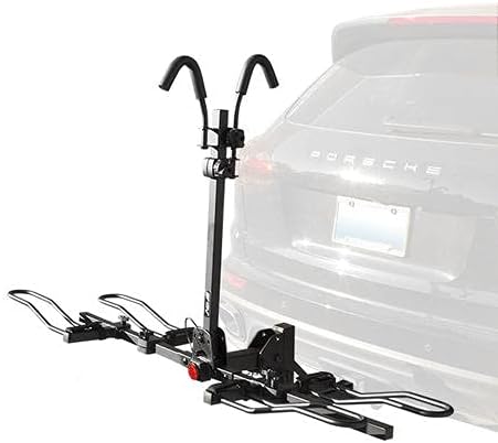 BV 2-Bike Bicycle Hitch Mount Rack Carrier for Car Truck SUV - Tray Style Smart Tilting Design (2-Bike Carrier)