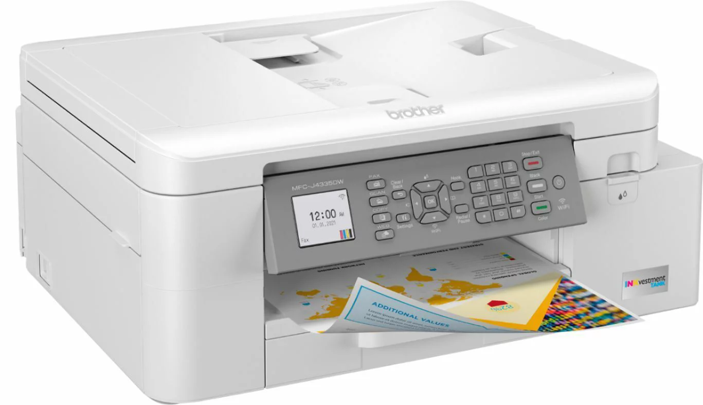 Brother - INKvestment Tank MFC-J4335DW Wireless All-in-One Inkjet Printer wit...