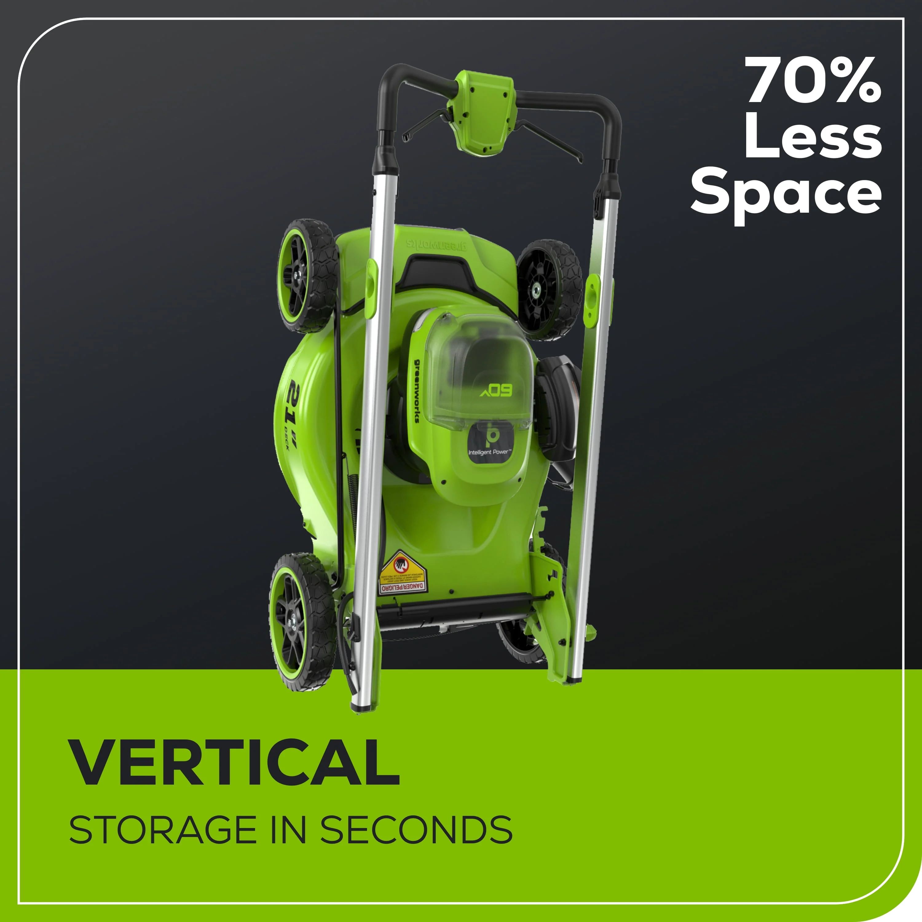 Greenworks 60V 21 Push Lawn Mower with 5.0 Ah Battery & Charger 2546502
