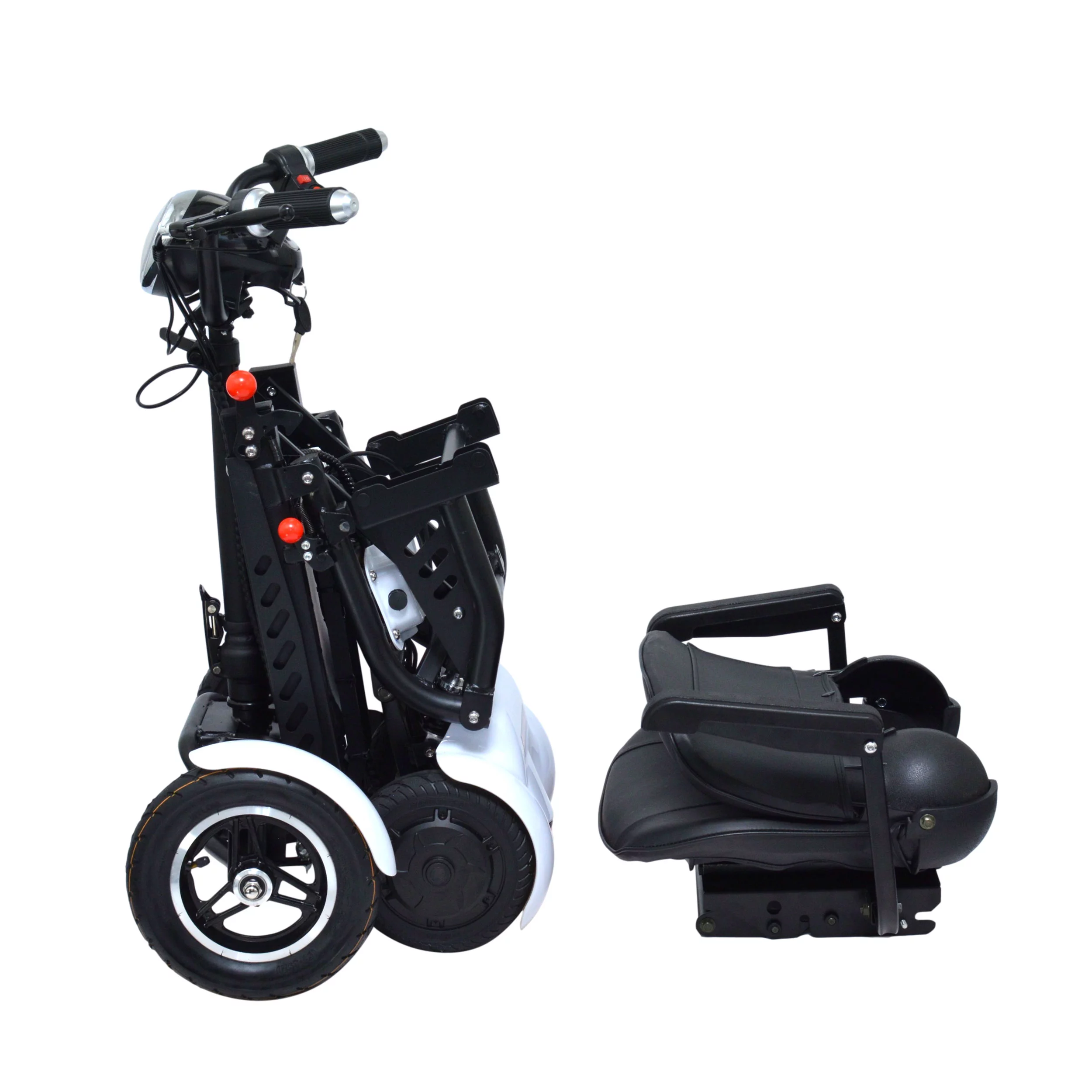 Bangeran Electric Mobility Scooter, 4 Wheel Foldable Portable, Up to 12 Miles - Blue