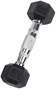 Rubber Coated Hex Dumbbells 55 lb.