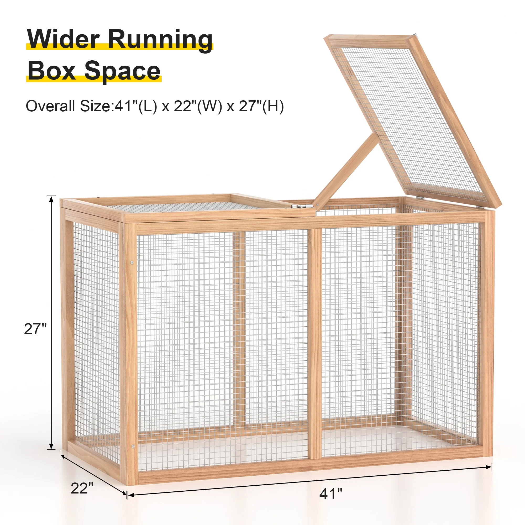 Outdoor 40'' Wooden Chicken Coop Run Cage Hen House Poultry Pet Hutch Garden Backyard Cage - Curated Treasures Market