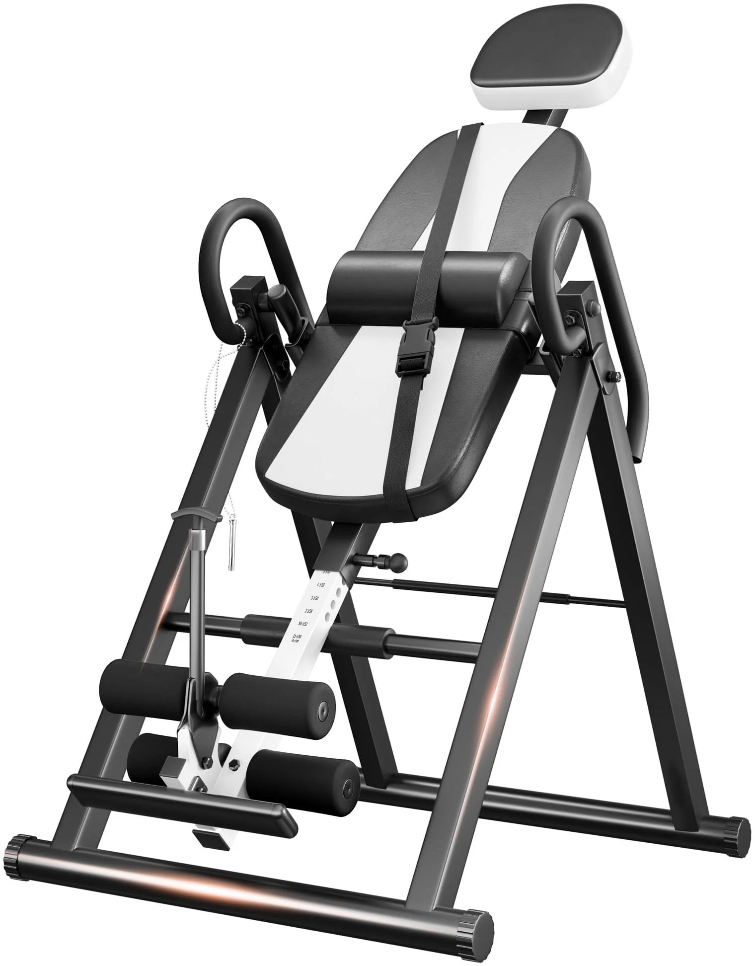 Heavy Duty Inversion Table,300 Lbs Capacity with Adjustable Protective Belt,0°-85°Foldable Save 70% Space Inversion Table for Back Pain Relief,Red