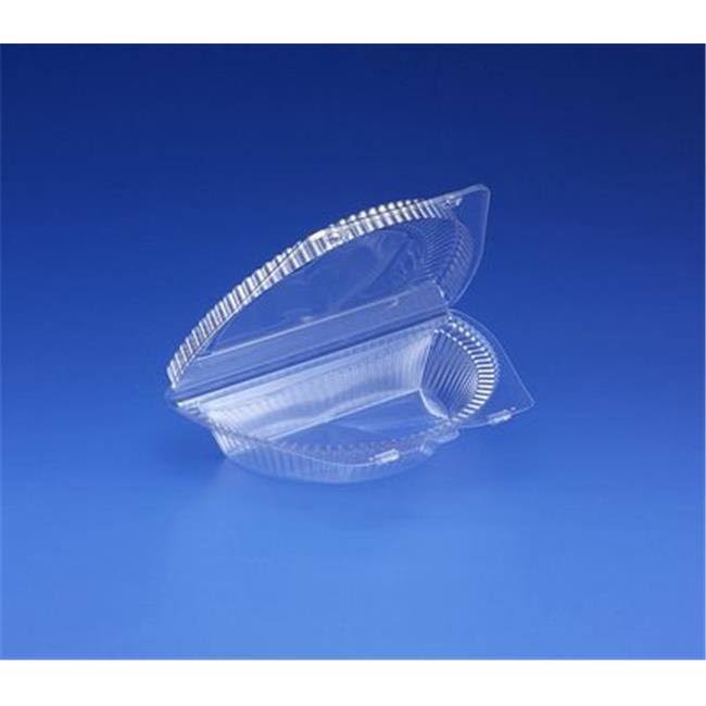 Inline SLP209 9 in. Hinged Half Pie Container Pete Clear - Case of 250