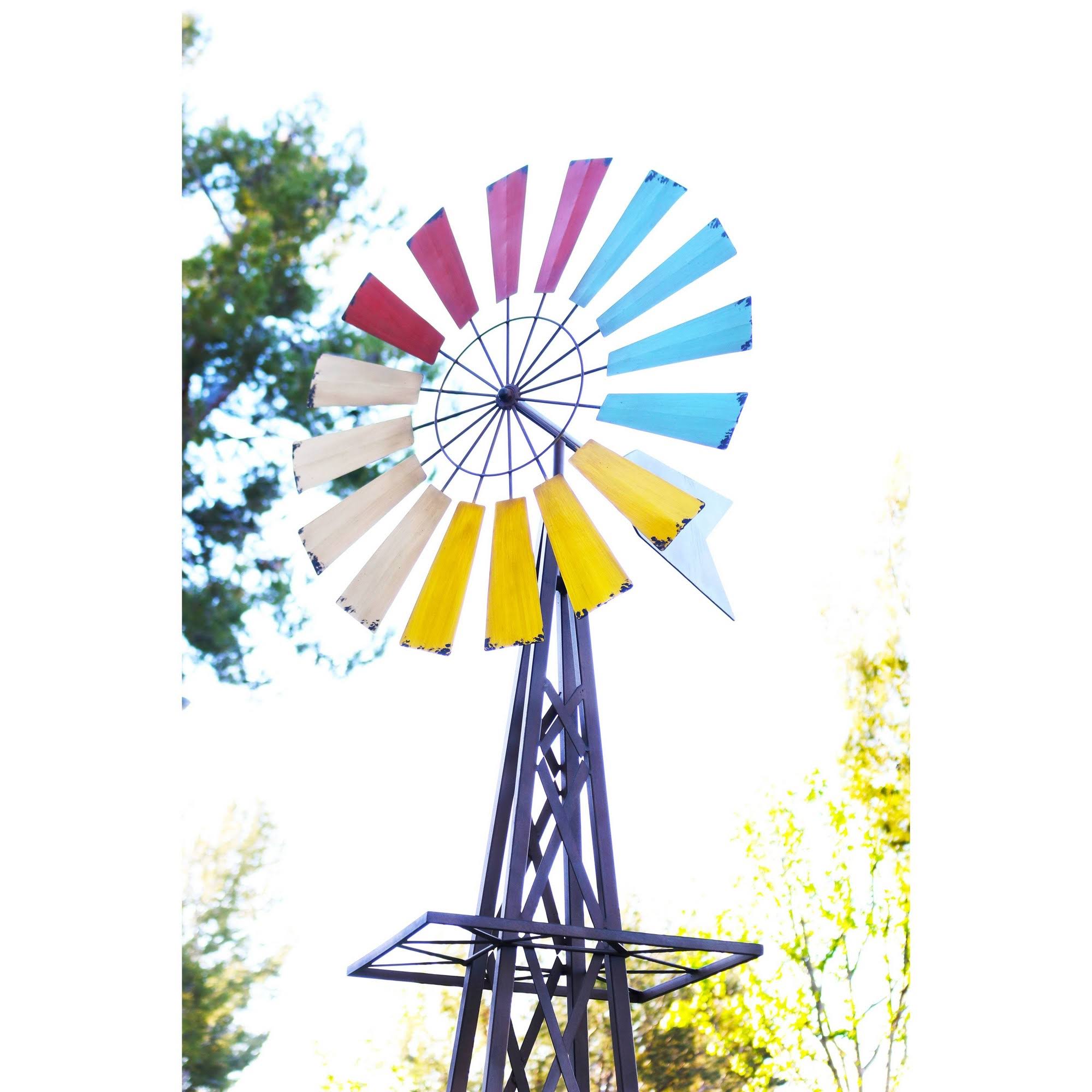 Alpine Metal Windmill Garden Stand