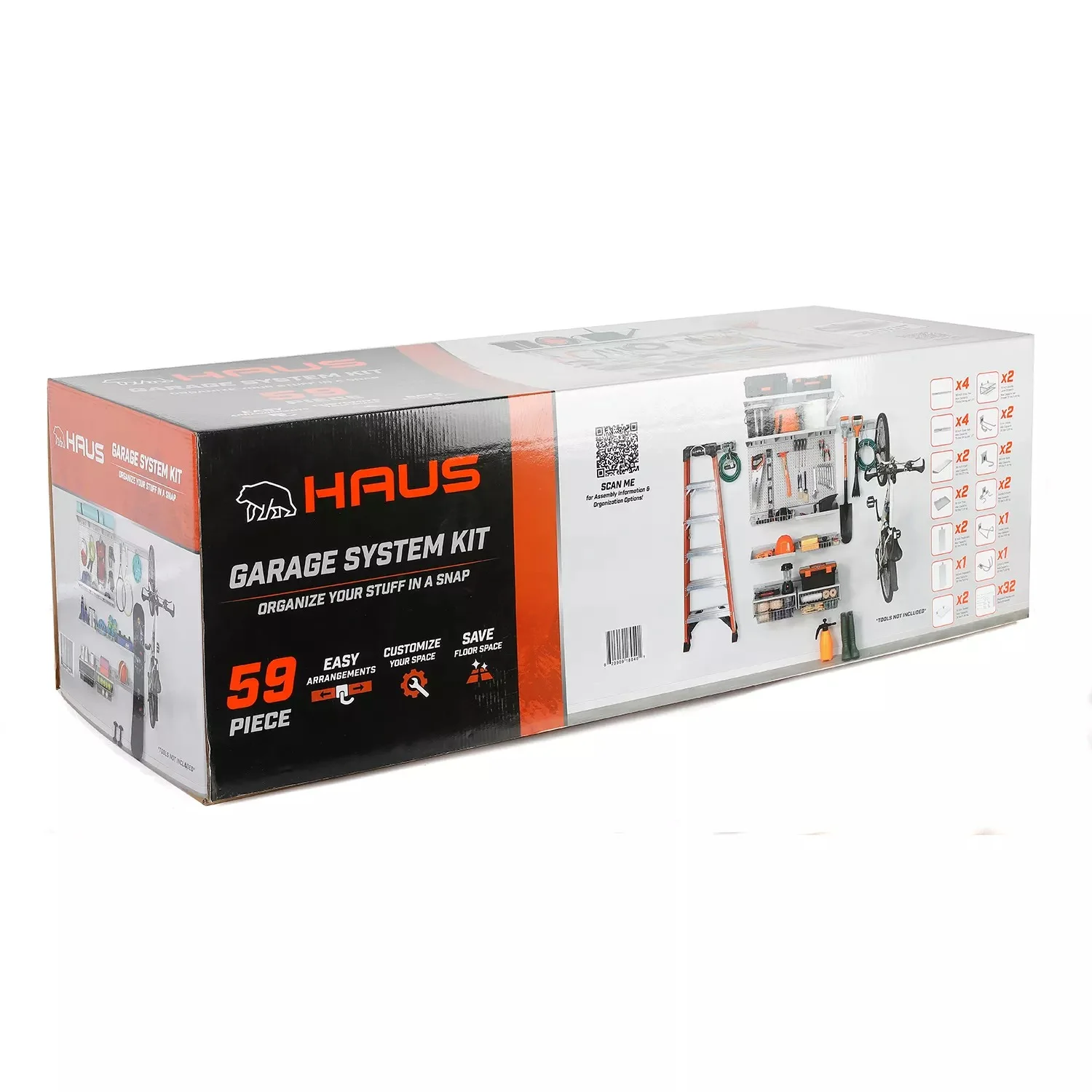 Haus 59 Piece Garage Organization System Kit