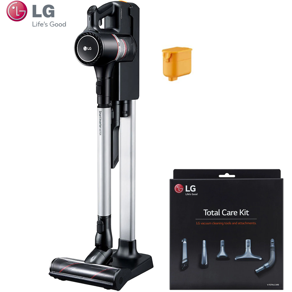 LG A913BM CordZero A9 Cordless Stick Vacuum, Black Bundle with LG V-Totalcare Vacuum Cleaning Tools and Attachments, Carpet