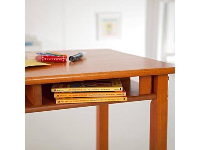 Lipper Childrens Rectangular Table and 2 Chairs Set, Walnut