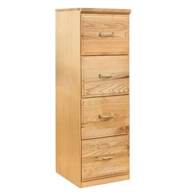 Windham 4-Drawer Vertical Filing Cabinet Millwood Pines Color: Light Oak
