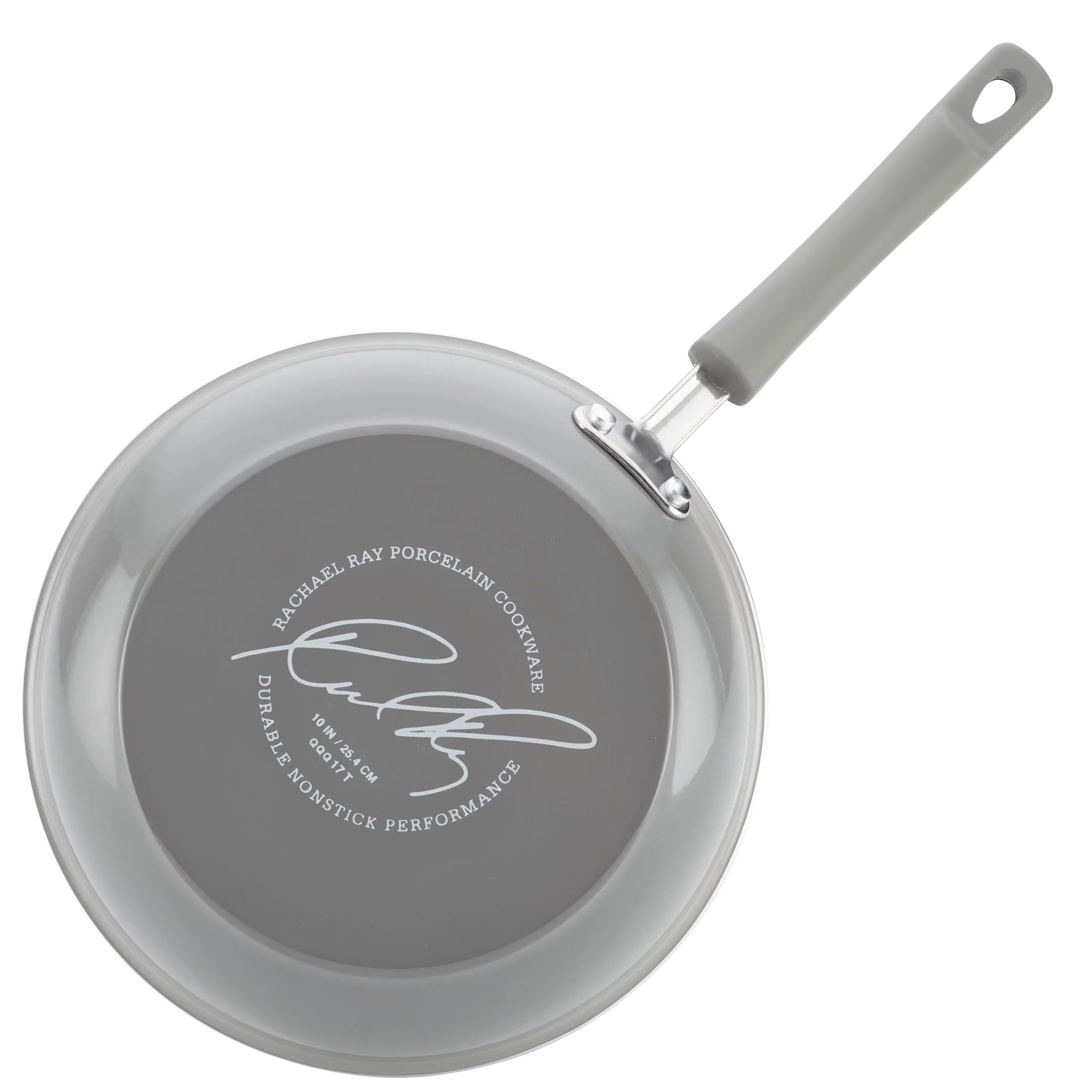 Rachael Ray 15 Piece Hard Enamel Nonstick Pots and Pans Set, Gray
