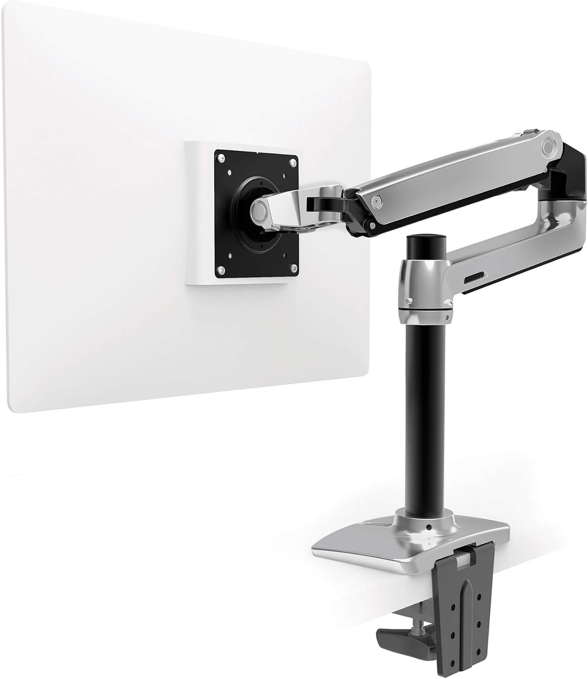 Ergotron – LX Single Monitor Arm, VESA Desk Mount – for Monitors Up to 34 Inches, 7 to 25 lbs – Tall Pole, White